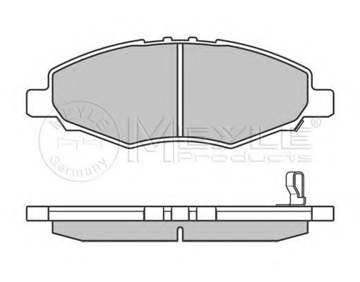 Комплект тормозных колодок, дисковый тормоз MEYLE 24634