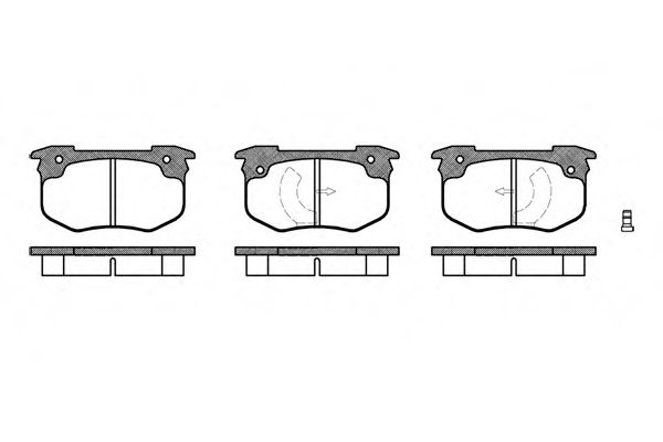 Комплект тормозных колодок, дисковый тормоз REMSA 0029.12