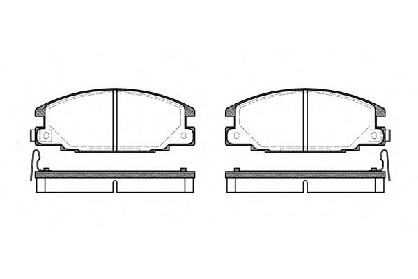 Комплект тормозных колодок, дисковый тормоз REMSA 0238.14