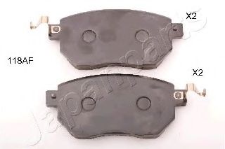 Комплект тормозных колодок, дисковый тормоз JAPANPARTS PA-118AF