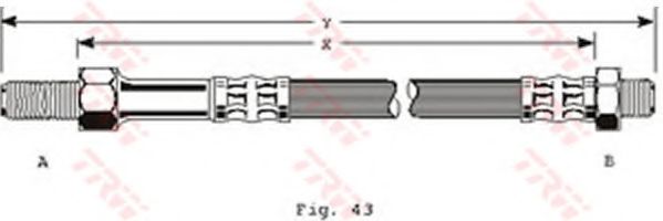Тормозной шланг TRW PHC155
