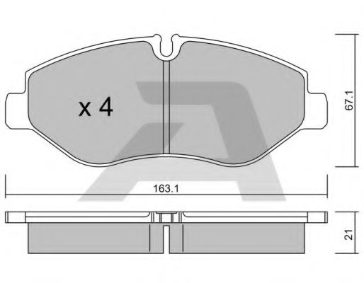 Комплект тормозных колодок, дисковый тормоз AISIN BPIV-1001