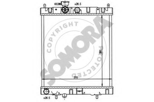Радиатор, охлаждение двигателя SOMORA 190840