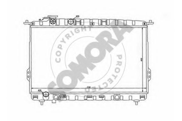 Радиатор, охлаждение двигателя SOMORA 117040