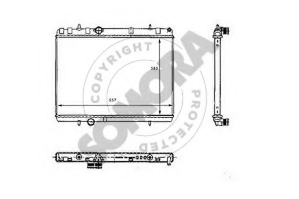 Радиатор, охлаждение двигателя SOMORA 221340B