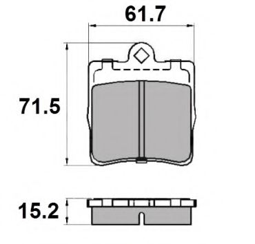 Комплект тормозных колодок, дисковый тормоз NATIONAL NP2055