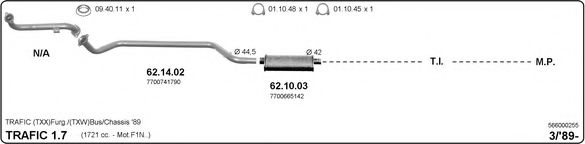 Система выпуска ОГ IMASAF 566000255