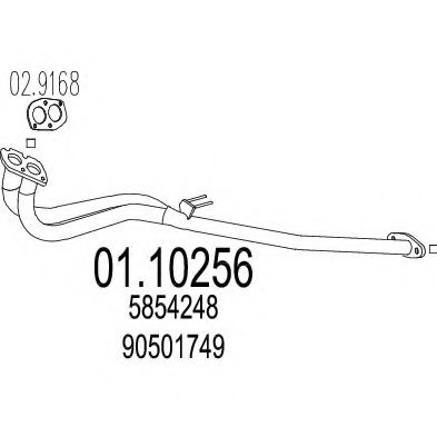 Труба выхлопного газа MTS 01.10256