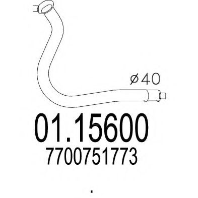 Труба выхлопного газа MTS 01.15600