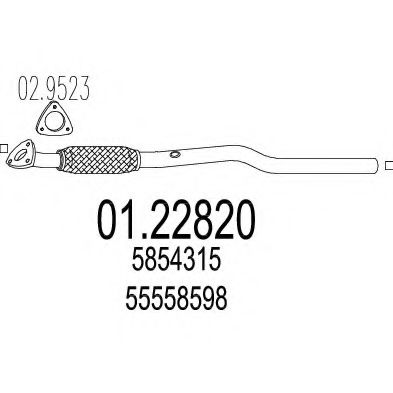Труба выхлопного газа MTS 01.22820