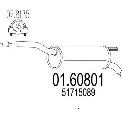 Глушитель выхлопных газов конечный MTS 01.60801