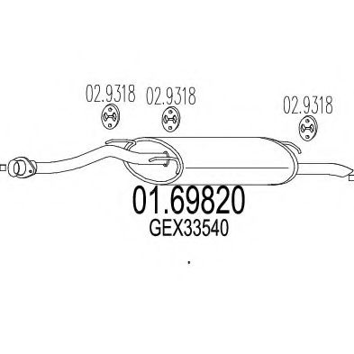 Глушитель выхлопных газов конечный CISAM 613511