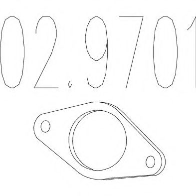 Прокладка, труба выхлопного газа MTS 02.9701