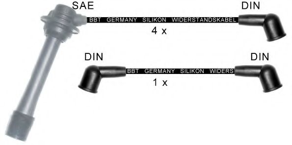 Комплект проводов зажигания BBT ZK1704