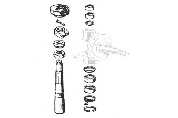 Ремкомплект, шкворень поворотного кулака OCAP 0927387
