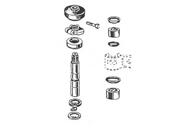Ремкомплект, шкворень поворотного кулака OCAP 0927386