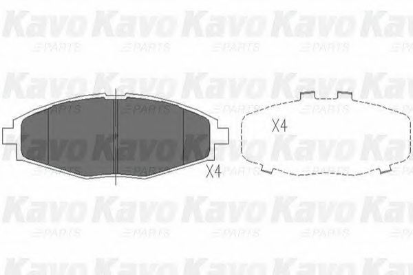 Комплект тормозных колодок, дисковый тормоз KAVO PARTS KBP-1002