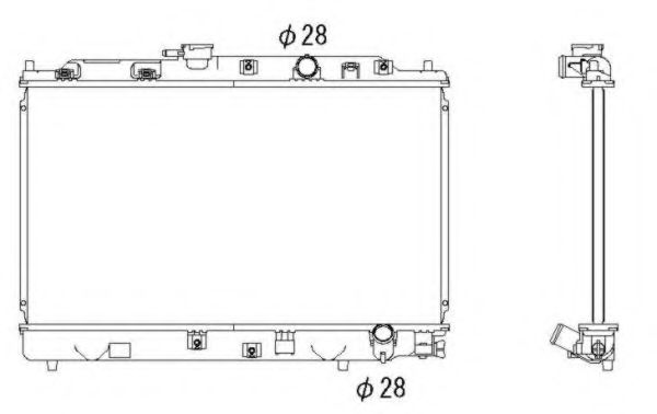 Радиатор, охлаждение двигателя NRF 53286