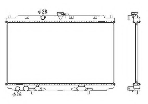 Радиатор, охлаждение двигателя NRF 53435