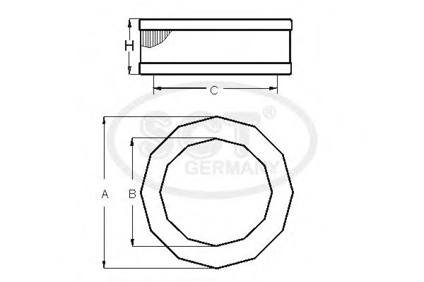 Воздушный фильтр SCT Germany SB 584