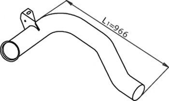 Труба выхлопного газа DINEX 22157