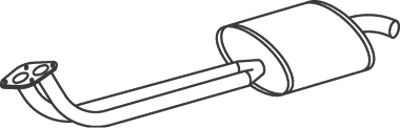 Предглушитель выхлопных газов; Средний / конечный глушитель ОГ WALKER 14119