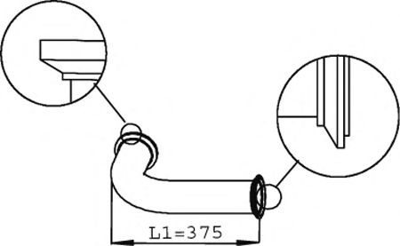Труба выхлопного газа DINEX 22146