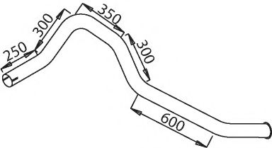Труба выхлопного газа BORGES 3580