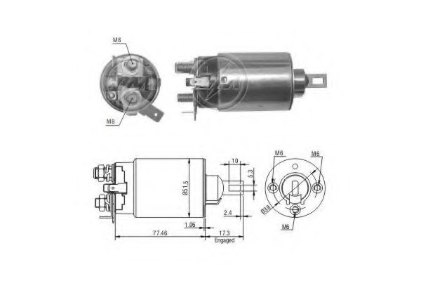 Тяговое реле, стартер ERA 797