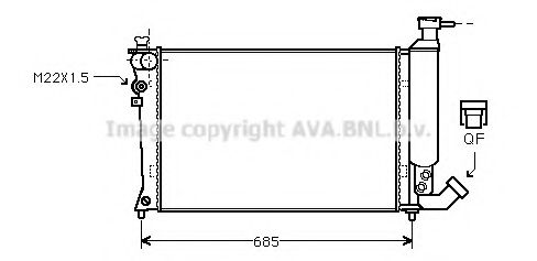 Радиатор, охлаждение двигателя AVA QUALITY COOLING CN2057