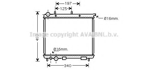 Радиатор, охлаждение двигателя AVA QUALITY COOLING CN2187