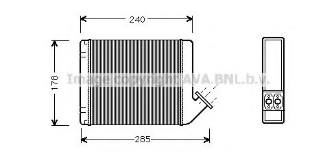 Теплообменник, отопление салона AVA QUALITY COOLING CN6031