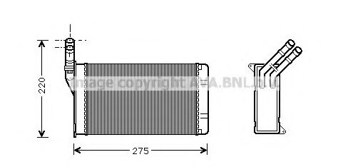 Теплообменник, отопление салона AVA QUALITY COOLING CN6082