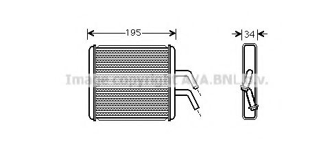 Теплообменник, отопление салона AVA QUALITY COOLING KA6044