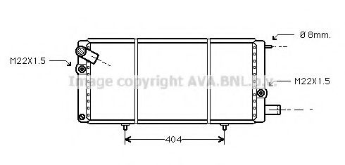 Радиатор, охлаждение двигателя AVA QUALITY COOLING PE2085