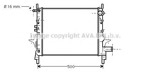 Радиатор, охлаждение двигателя AVA QUALITY COOLING RT2217