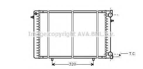 Радиатор, охлаждение двигателя AVA QUALITY COOLING RT2239