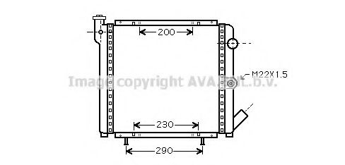 Радиатор, охлаждение двигателя AVA QUALITY COOLING RT2377