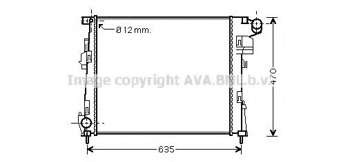 Радиатор, охлаждение двигателя AVA QUALITY COOLING RT2427