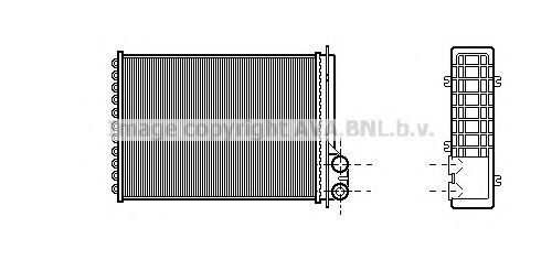 Теплообменник, отопление салона AVA QUALITY COOLING RTA6205