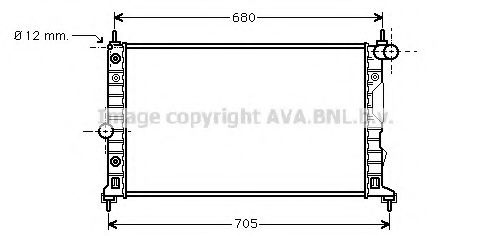 Радиатор, охлаждение двигателя AVA QUALITY COOLING SB2037