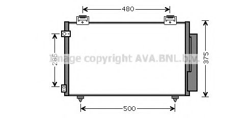 Конденсатор, кондиционер AVA QUALITY COOLING TO5487D