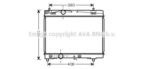 Радиатор, охлаждение двигателя AVA QUALITY COOLING TOA2357