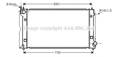 Радиатор, охлаждение двигателя AVA QUALITY COOLING TOA2386
