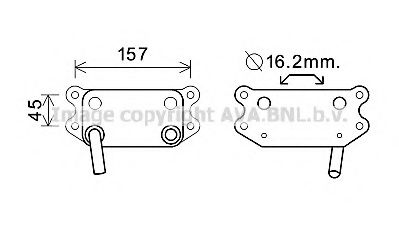 масляный радиатор, двигательное масло AVA QUALITY COOLING VO3154