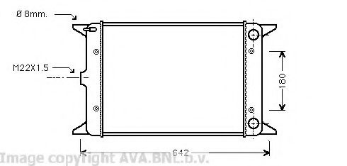 Радиатор, охлаждение двигателя AVA QUALITY COOLING VW2023