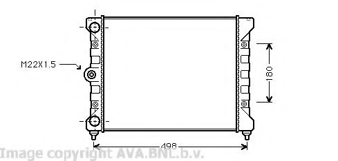 Радиатор, охлаждение двигателя AVA QUALITY COOLING VW2028