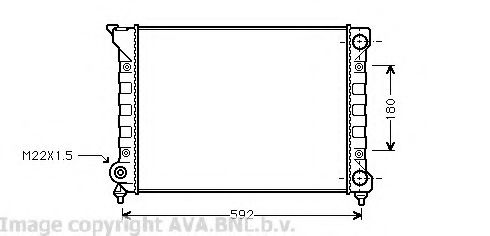 Радиатор, охлаждение двигателя AVA QUALITY COOLING VW2071