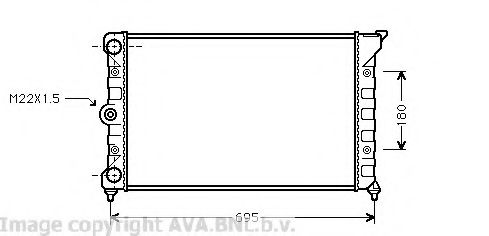 Радиатор, охлаждение двигателя AVA QUALITY COOLING VW2078