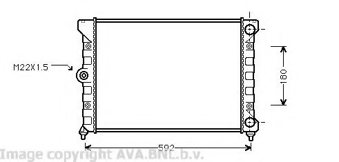 Радиатор, охлаждение двигателя AVA QUALITY COOLING VW2099